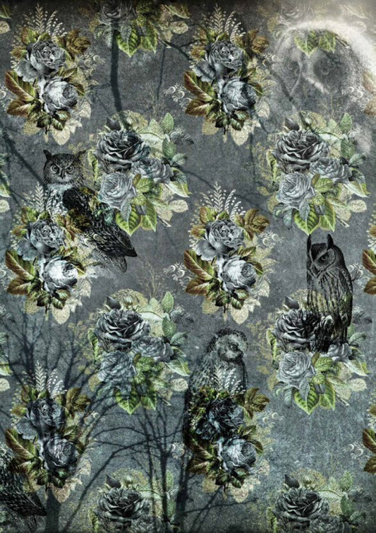 Decoupage Queen The Owls SKU: DQRP_0171-A4 Rice Paper for Decoupage 8.3" X 11.7"