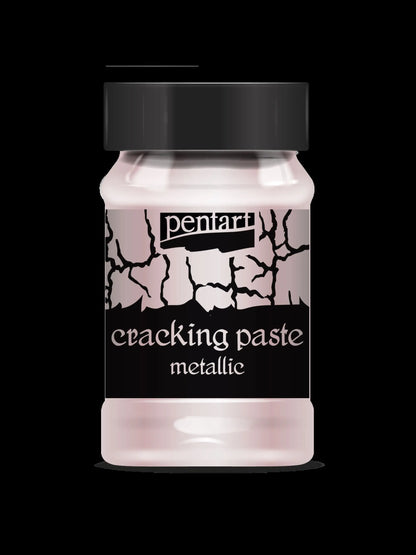Pentart, Metallic, Cracking paste, 100 ml, Rose Gold, Silvery Turquoise, Silvery Blue, Silver, Dark Gold, Aged Effect, Antique, Distressed Pentart