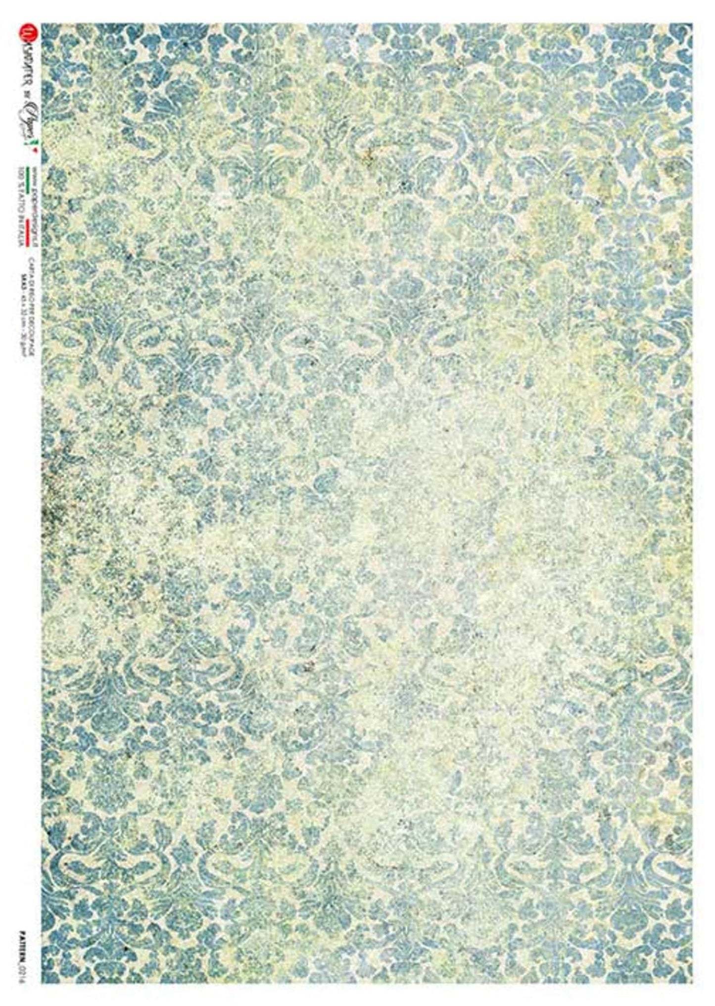 Paper Designs Rice Paper Blue and Green Layers 0216 A4 Size: A4 - 8.3" X 11.7" Rice Paper for Decoupage