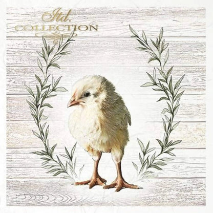 ITD Collection Rice Paper Mini Set for Decoupage RSM056, 6 sheets of rice paper 14,8x14,8 cm, hens and roosters, Wreaths, Farm Animals ITD Collection