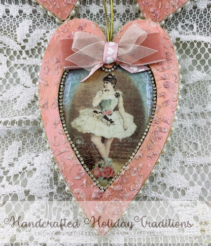 Laser Cut MDF, Framed Valentine Heart, Ornament, Base, Blank, Decoupage, Mixed Media, Crafts, 4" x 6" Handcrafted Holiday Traditions