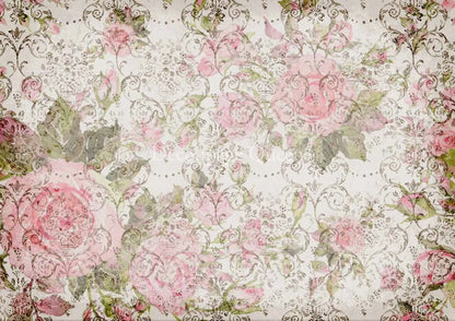 Decoupage Queen Coach House Cottage, Roses, Wallpaper, DQRP 0420, A4, A3 Decoupage Queen
