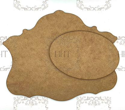 Laser Cut MDF Wood Base Blank and Overlay Plaque, Panel, 2 piece blank, Decoupage, Mixed Media, Craft, Crafts,, 10 x 8 , 1/8 , Crafts Handcrafted Holiday Traditions