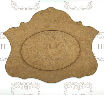 Laser Cut MDF Wood Base Blank and Overlay Plaque, Panel, 2 piece blank, Decoupage, Mixed Media, Craft, Crafts,, 10 x 8 , 1/8 , Crafts Handcrafted Holiday Traditions