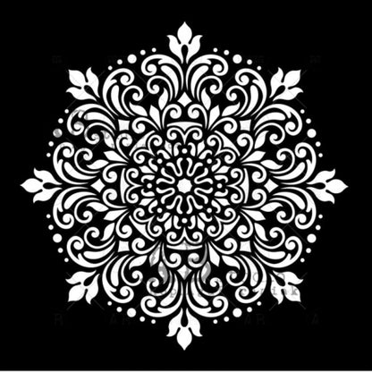 AB Studio Laser Cut Stencil ID-317, 15x15 cm, Wersal, Mandala AB Studio