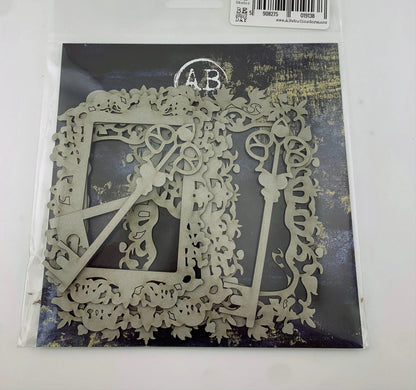 AB Studio Laser Cut HDF Chipboard 1/16" thick mixed media ID-308 Floral Frames, Keys, Scrapbooking, Card making AB Studio