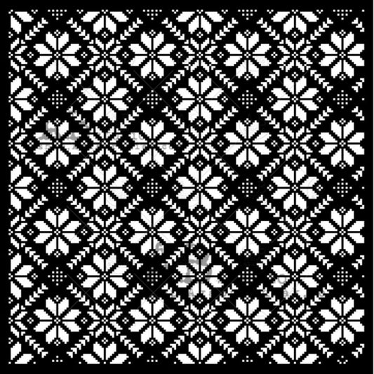 AB Studio Laser Cut Stencil ID-475, 20x20 cm, quilt, wallpaper design