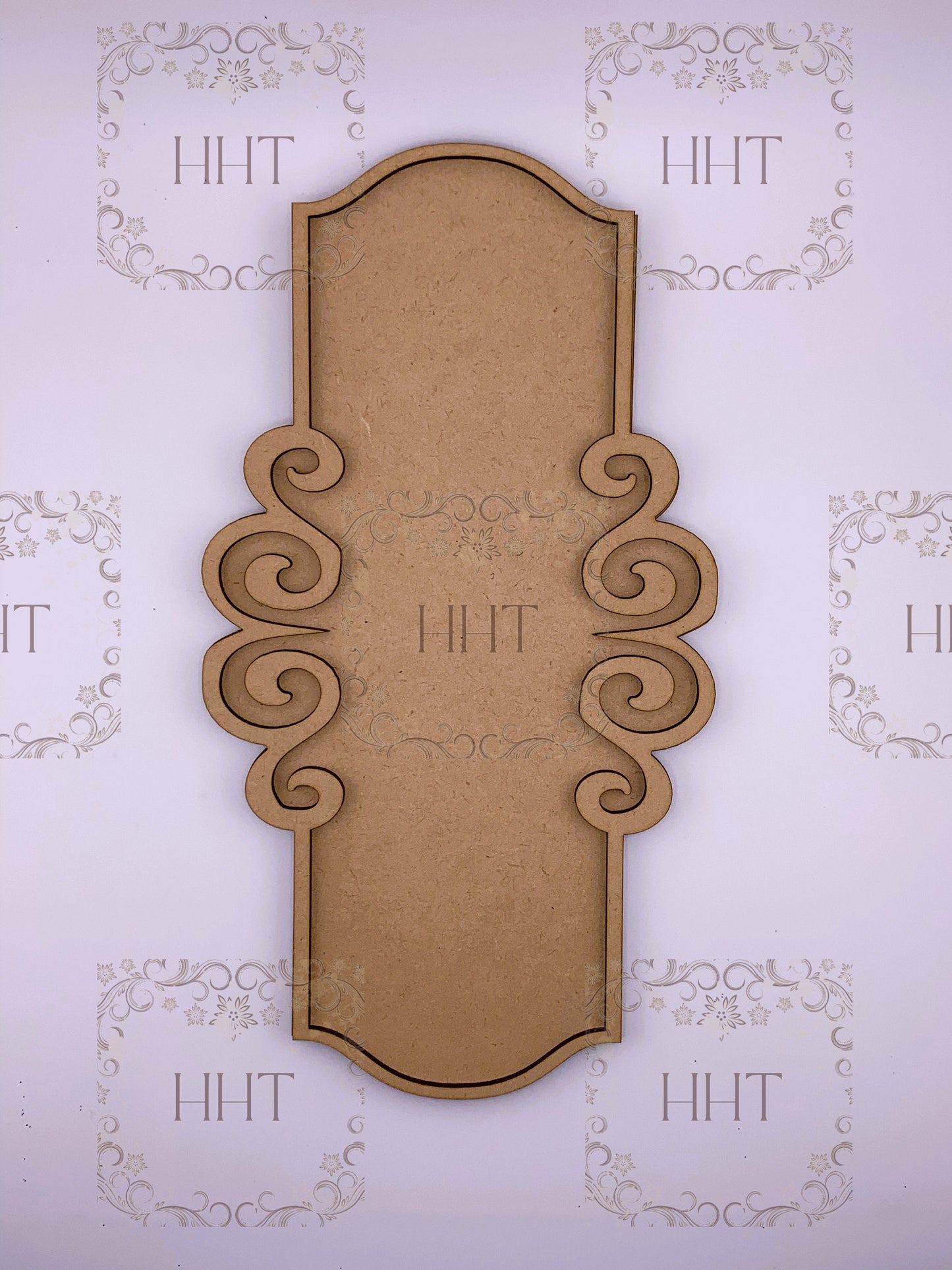 Laser Cut MDF, Wood, Scroll Design, Sign, Plaque, Panel, Frame, Overlay, Blank, Base, 2 pc, Decoupage, Crafts, Mixed Media,, 2 sizes, 1/8