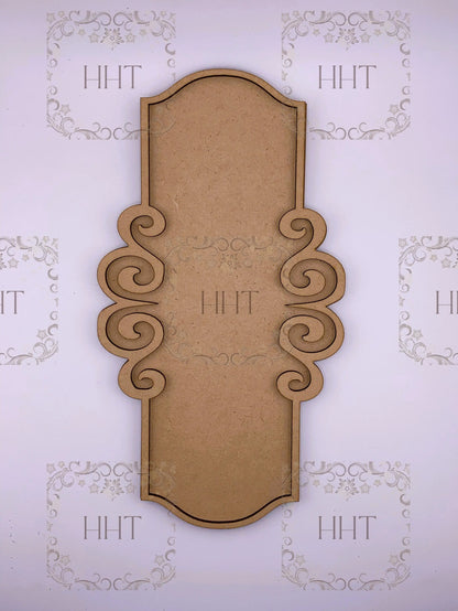 Laser Cut MDF, Wood, Scroll Design, Sign, Plaque, Panel, Frame, Overlay, Blank, Base, 2 pc, Decoupage, Crafts, Mixed Media,, 2 sizes, 1/8 Handcrafted Holiday Traditions