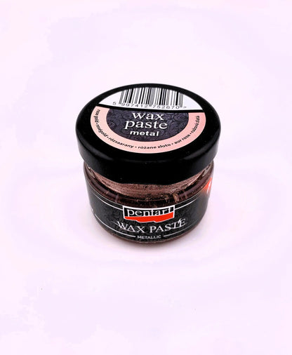 Pentart, Wax Paste, Metallic, Metal, Wax Paste, 20 ml, Silver, Copper, Rose Gold, Gold, Aged Effect, Antique Effect Pentart