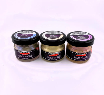 Pentart, Wax Paste, Chameleon, 20 ml, Blue, White Gold, Violet, Iridescent, Metallic, Sparkle Pentart