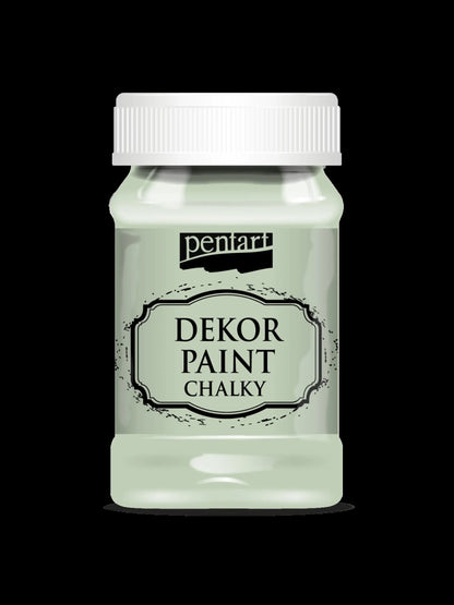 Pentart, Dekor, Chalky Paint, Country Green, Olive Tree, Patina, Turquoise Green, Chalk Paint, Water based, Quick Dry, Matte, 100 ml Pentart