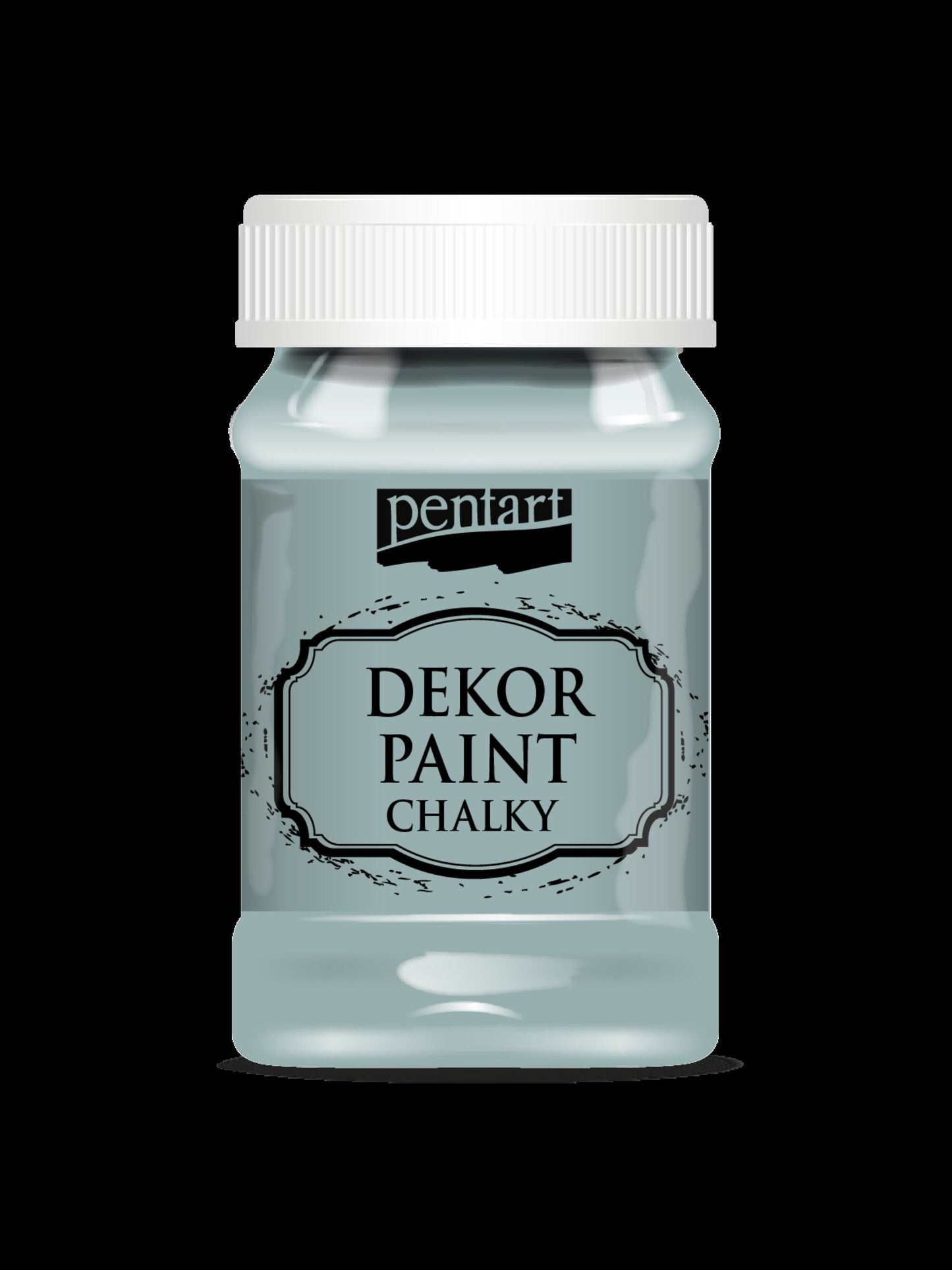 Pentart, Dekor, Chalky Paint, Country Blue, Indigo, Turquoise Blue, Flax Blue, Matte, Quick Dry, Chalk Paint, Country Colors, 100 ml