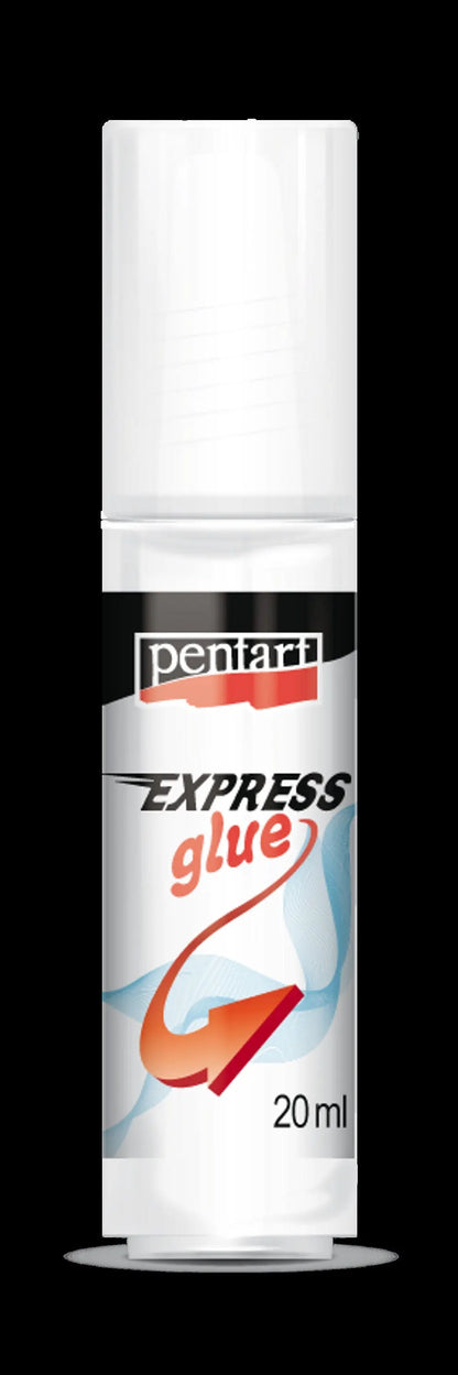 Pentart Express glue 80 ml, 20 ml, water based, quick drying, strong, transparent Pentart