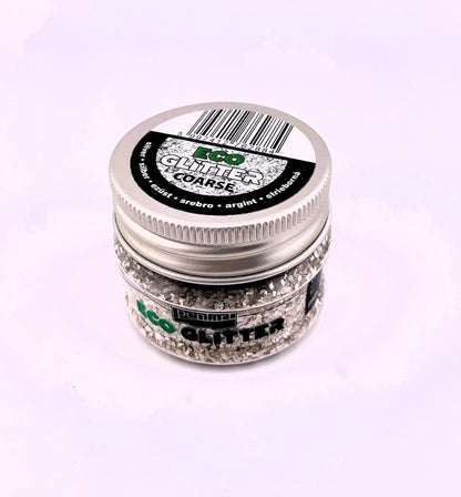 Pentart, Eco Glitter, Silver, Gold, coarse, min. 15g, Mica Glitter, Natural, Slate Grit Pentart