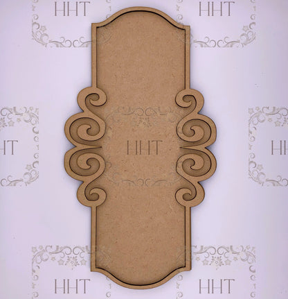 Laser Cut MDF, Wood, Scroll Design, Sign, Plaque, Panel, Frame, Overlay, Blank, Base, 2 pc, Decoupage, Crafts, Mixed Media,, 2 sizes, 1/8 Handcrafted Holiday Traditions