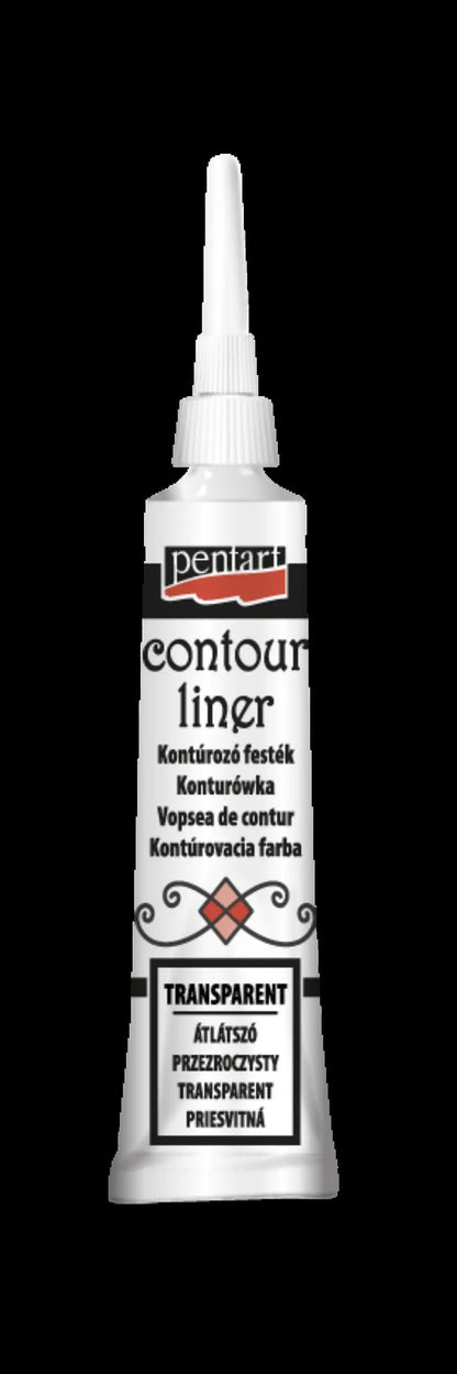 Pentart, Contour liner, 20 ml Blue, Green, Red, Black, Transparent, Pearl, Paint Pen, Water Based, 3d, Dimensional Pentart