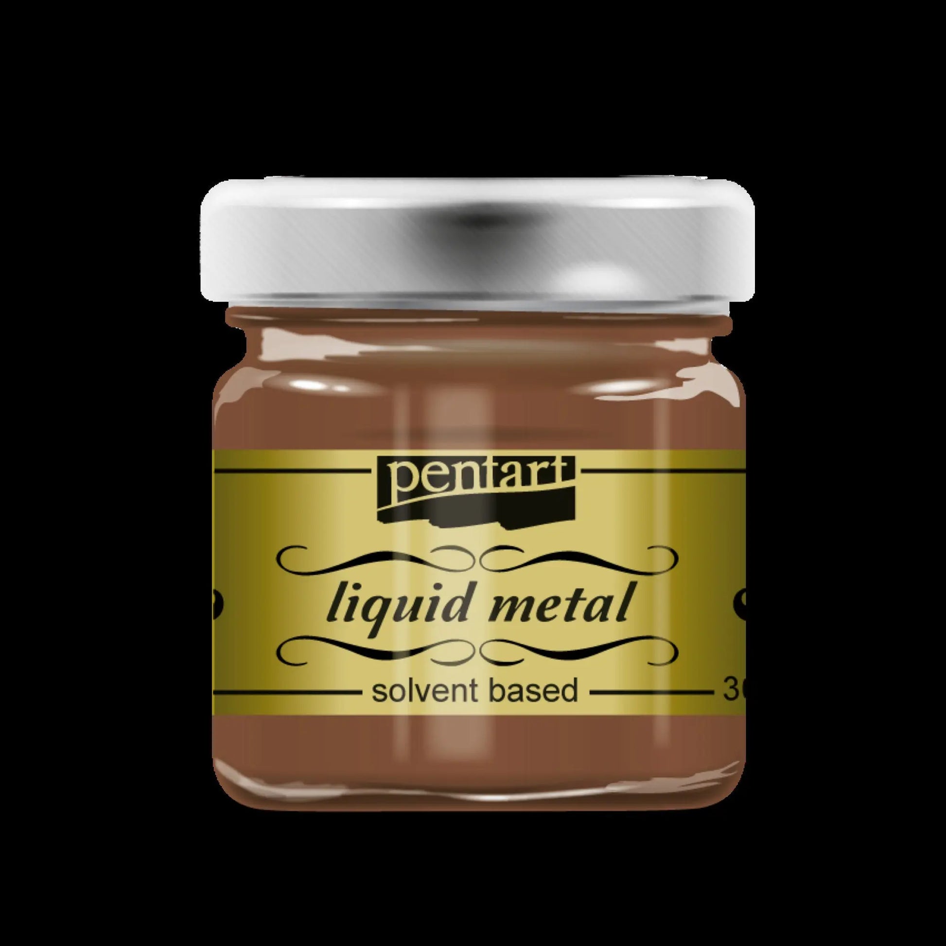Pentart, Liquid Metal, Gold, Silver, Copper, Metallic, Shiny, 30 ml, paint, solvent based Pentart
