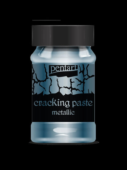Pentart, Metallic, Cracking paste, 100 ml, Rose Gold, Silvery Turquoise, Silvery Blue, Silver, Dark Gold, Aged Effect, Antique, Distressed Pentart