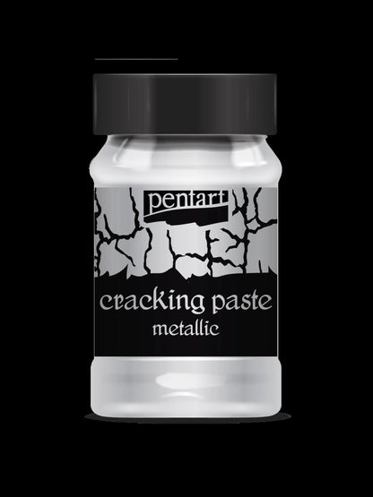 Pentart, Metallic, Cracking paste, 100 ml, Rose Gold, Silvery Turquoise, Silvery Blue, Silver, Dark Gold, Aged Effect, Antique, Distressed Pentart