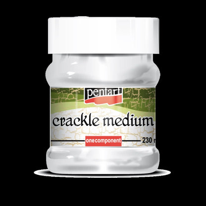 Pentart, Crackle medium, One Component, One Step, 230, 100 ml, Aged Effect, Antique, Distressed, Cracks Pentart