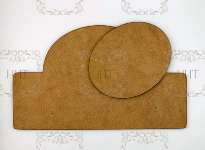 Laser Cut MDF Wood Base Blank, Overlay, Plaque, Panel, 2 piece, Mantle Clock Shape, Decoupage, Mixed Media, Craft, Crafts,, 10 x 6 , 1/8 Handcrafted Holiday Traditions