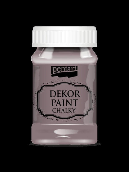 Pentart, Dekor, Chalk Paint, Violet, Purple, Victorian Pink, Eggplant, Burgundy, Country Purple, Chalk Paint, Water based, Matte, 100 ml Pentart