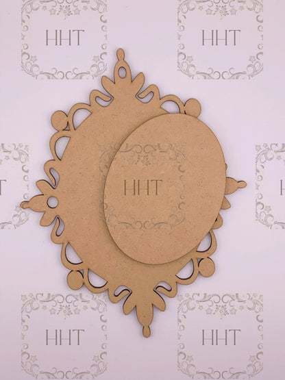 Laser Cut MDF, Christmas Ornament, Pendant, Base, Blank, center overlay, 2 piece, Decoupage, Mixed Media, Crafts,, Creative Use, 1/8 inch Handcrafted Holiday Traditions