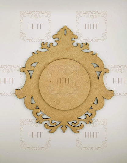 Laser Cut MDF, Vintage Style Ornament Base, Blank, Base, Decoupage, Crafts, Mixed Media, 8.5 x 9.5 Handcrafted Holiday Traditions