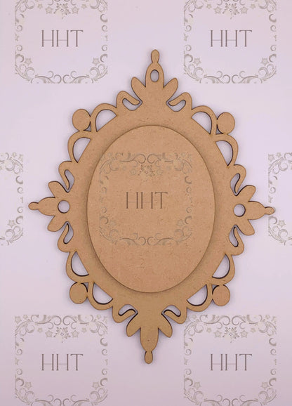 Laser Cut MDF, Christmas Ornament, Pendant, Base, Blank, center overlay, 2 piece, Decoupage, Mixed Media, Crafts,, Creative Use, 1/8 inch Handcrafted Holiday Traditions