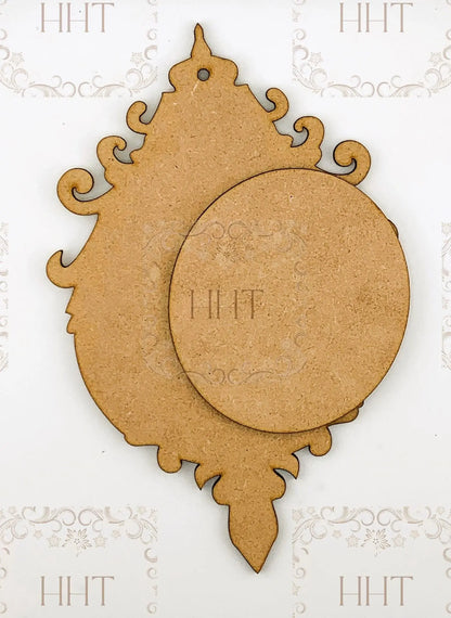 Laser Cut MDF, Christmas, Ornament, Base, Blank, Center Overlay, 2 pc, Decoupage, Crafts, Mixed Media, 5 x 8 1/8 Handcrafted Holiday Traditions