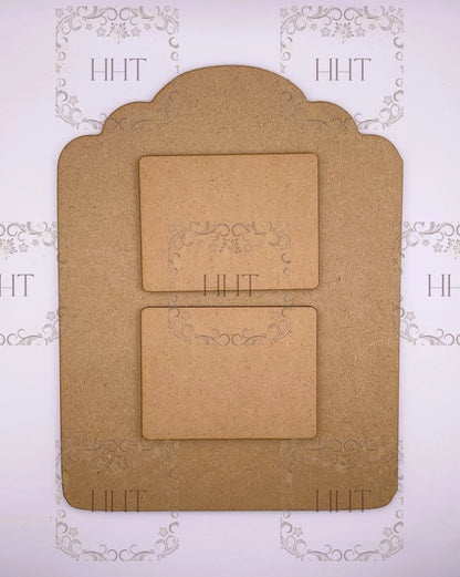 Laser Cut MDF Wood Base, 2 Overlay Rectangles, Plaque, Panel, Blank, 3 piece, Decoupage Mixed Media, Craft, Crafts, 8.5 x 11 , 1/8 , Crafts Handcrafted Holiday Traditions