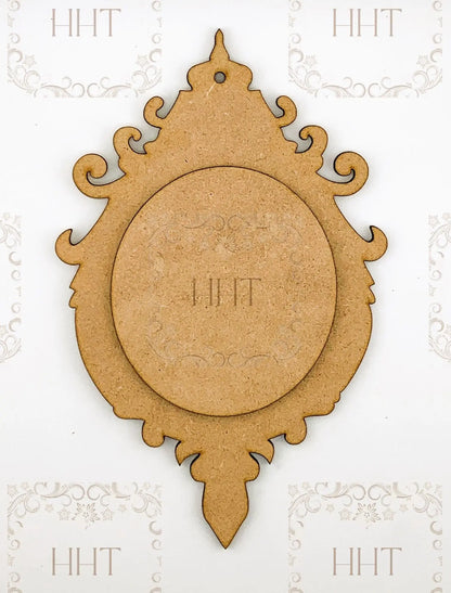 Laser Cut MDF, Christmas, Ornament, Base, Blank, Center Overlay, 2 pc, Decoupage, Crafts, Mixed Media, 5 x 8 1/8 Handcrafted Holiday Traditions