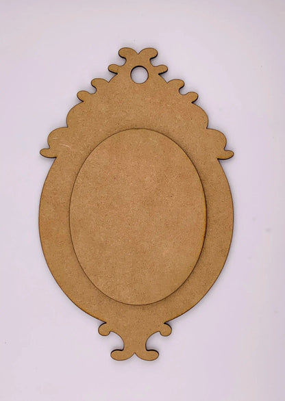 Laser Cut MDF Christmas Ornament Base Blank with center overlay 2 piece for Decoupage Mixed Media, Craft, Crafts, 8 x 5 , 1/8 , Crafts Handcrafted Holiday Traditions