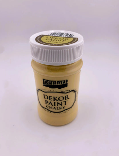 Pentart, Dekor, Chalky Paint, Cream-White, Dove-Gray, Khaki Green, Eggshell White, Matte, Quick Dry, Chalk Paint, Country Colors, 100 ml Pentart
