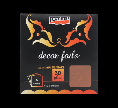 Pentart, Decor Foils, Metallic, Hologram, Glitters, Silver, Bronze, Gold, Red, Blue, Frozen, 14 x 14 cm Pentart