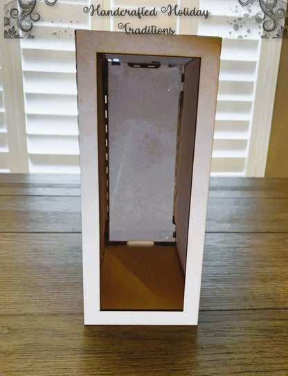 Laser Cut MDF, Book Nook Kit, Craft, Base, Blank, Canvas, for Decoupage, Mixed Media, Paintable, 8.5" deep x 9.5" high x 4.25" wide Handcrafted Holiday Traditions