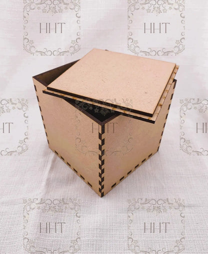 Laser Cut MDF, Basic, Box with Lid, Craft, Base, Blank, Canvas, Decoupage, Crafts, Mixed Media,, Paintable, Buildable, Kit, 7 pc, 2 sizes Handcrafted Holiday Traditions