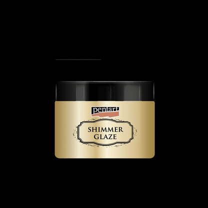 Pentart, Shimmer glaze, 150 ml, Gold, Pearl White, Sparkly, Water based, Novelties Pentart