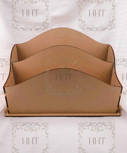 Laser Cut MDF, Desk Organizer, Craft, Base, Blank, Canvas, Decoupage, Mixed Media, Paintable, Home Decor, 12.25"w x 6"d x 8.3/4"h, 1/8" Handcrafted Holiday Traditions