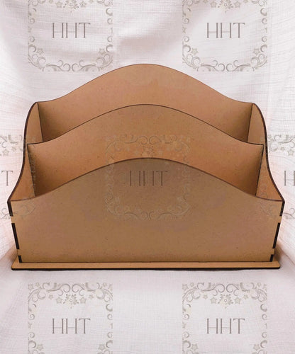 Laser Cut MDF, Desk Organizer, Craft, Base, Blank, Canvas, Decoupage, Mixed Media, Paintable, Home Decor, 12.25"w x 6"d x 8.3/4"h, 1/8" Handcrafted Holiday Traditions