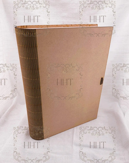 Laser Cut MDF, Book, Box, Craft, Base, Blank, Canvas, Decoupage, Mixed Media, Paintable, Self-Assembly, Buildable, 10.5" x 8" x 2.24" Handcrafted Holiday Traditions