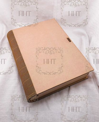 Laser Cut MDF, Book, Box, Craft, Base, Blank, Canvas, Decoupage, Mixed Media, Paintable, Self-Assembly, Buildable, 10.5" x 8" x 2.24" Handcrafted Holiday Traditions