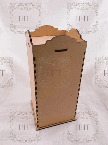 Laser Cut MDF, Candle, Holder, Pillar, Craft, Base, Blank, Canvas, Square, Decoupage Mixed Media, Crafts,, Paintable, 6 pc, 4 x 4 x 9 Handcrafted Holiday Traditions