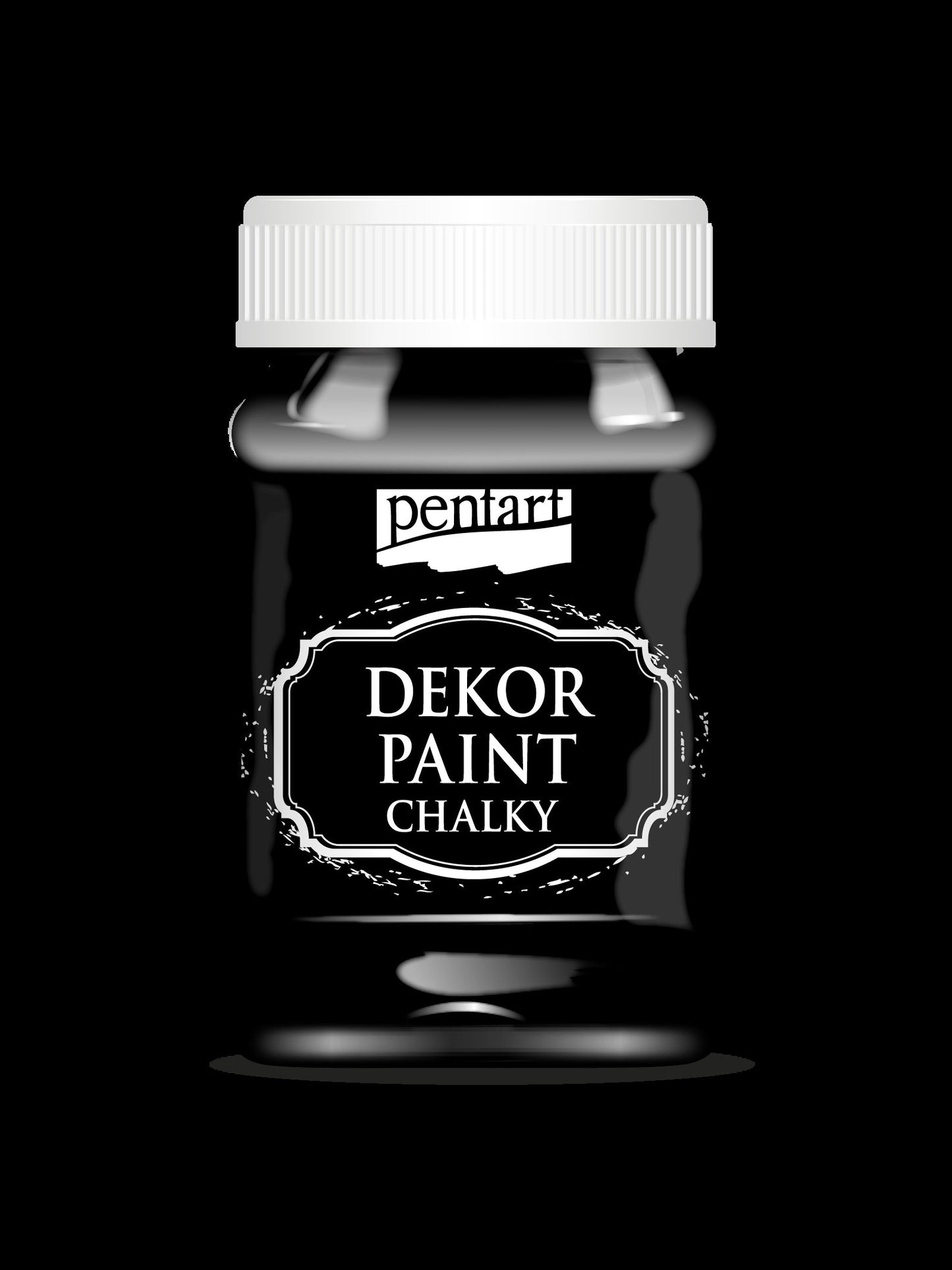 Pentart, Dekor, Chalky Paint, Country Colors, Cardinal Red, Ebony, Emerald, Steel Blue, Matte, Quick Dry, Chalk Paint, 100 ml