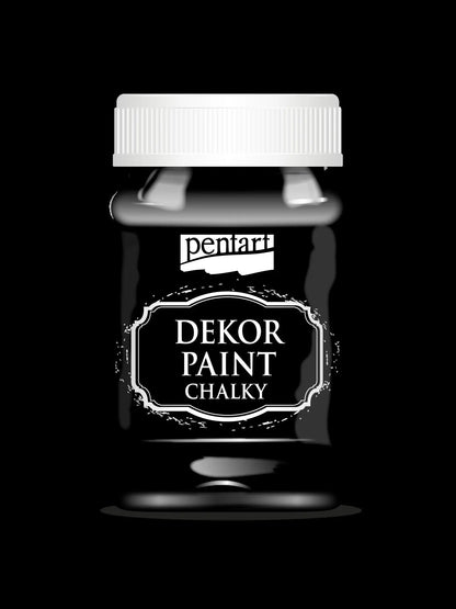 Pentart, Dekor, Chalky Paint, Country Colors, Cardinal Red, Ebony, Emerald, Steel Blue, Matte, Quick Dry, Chalk Paint, 100 ml Pentart