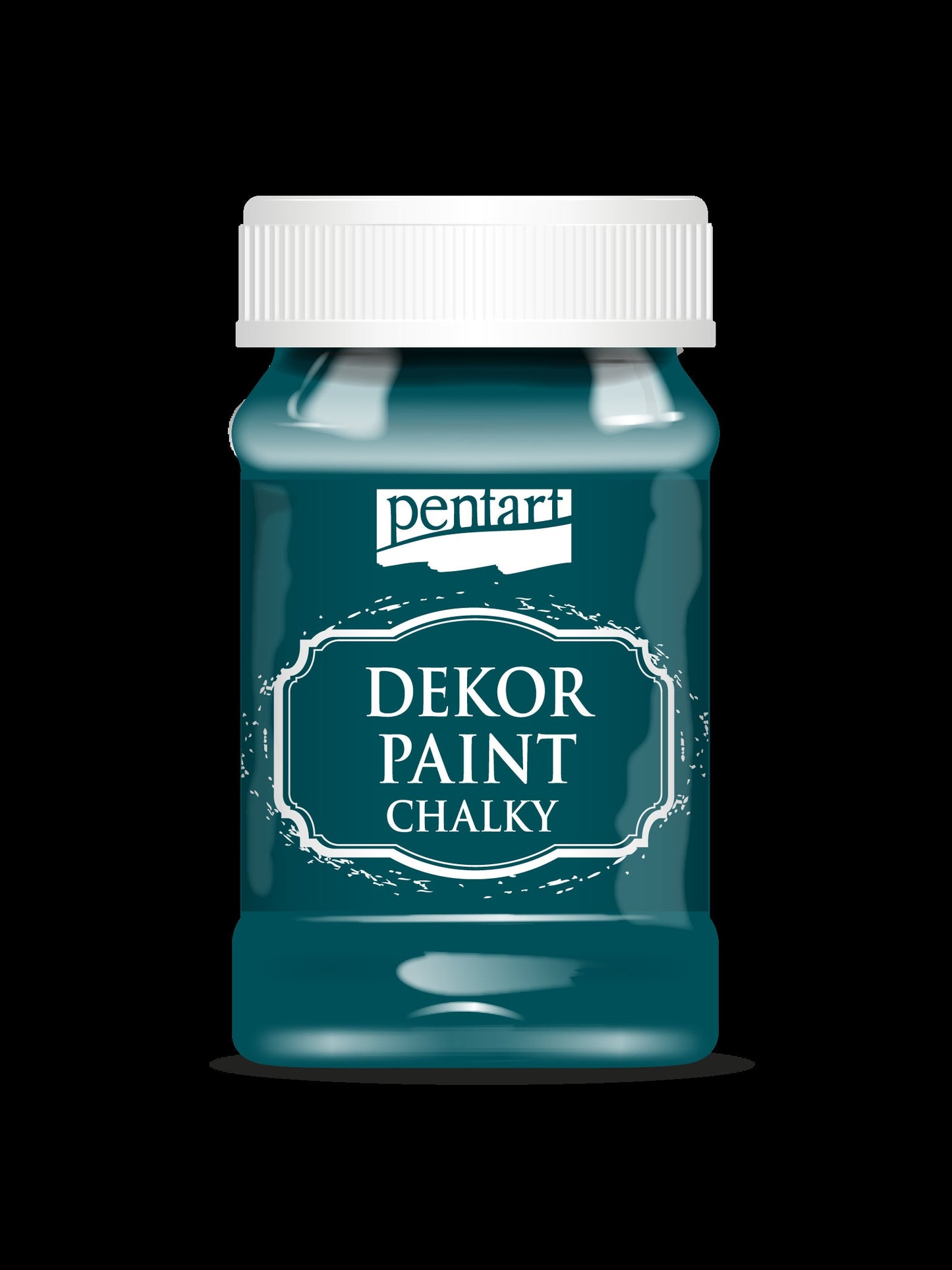 Pentart, Dekor, Chalky Paint, Country Colors, Cardinal Red, Ebony, Emerald, Steel Blue, Matte, Quick Dry, Chalk Paint, 100 ml