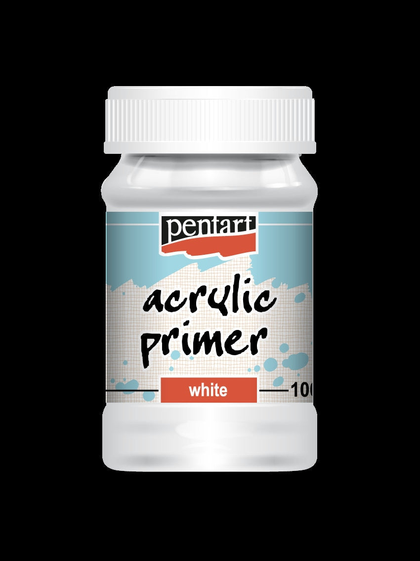 Pentart Acrylic Primer 230 ml, 100 ml, matte, white