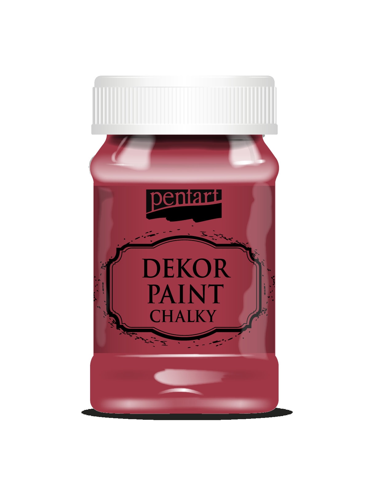 Pentart, Dekor, Chalky Paint, Country Colors, Cardinal Red, Ebony, Emerald, Steel Blue, Matte, Quick Dry, Chalk Paint, 100 ml