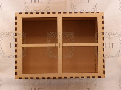 Laser Cut MDF, Shelf Sitter, Box, Window Pane, Shadow Box, Base, Blank, Canvas, Decoupage, Mixed Media, Paintable, 6 pc, 8"w x 6"h x 4"d Handcrafted Holiday Traditions